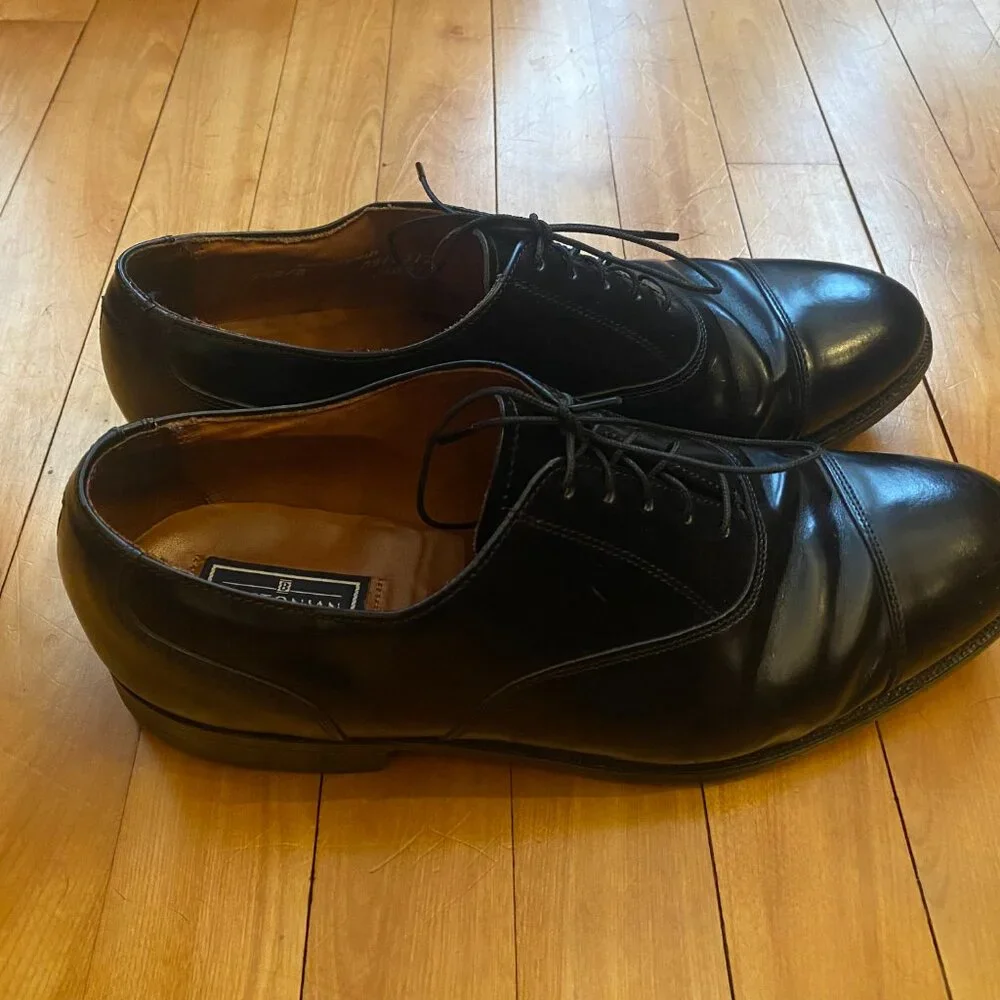 Bostonian‎ Classics Black Leather Oxford Cap Toe Size 9.5 D/B Oxford. 26081